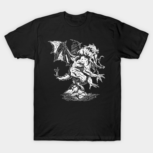 Cthulhu, Lovecraft, HEJK81, white T-Shirt by HEJK81